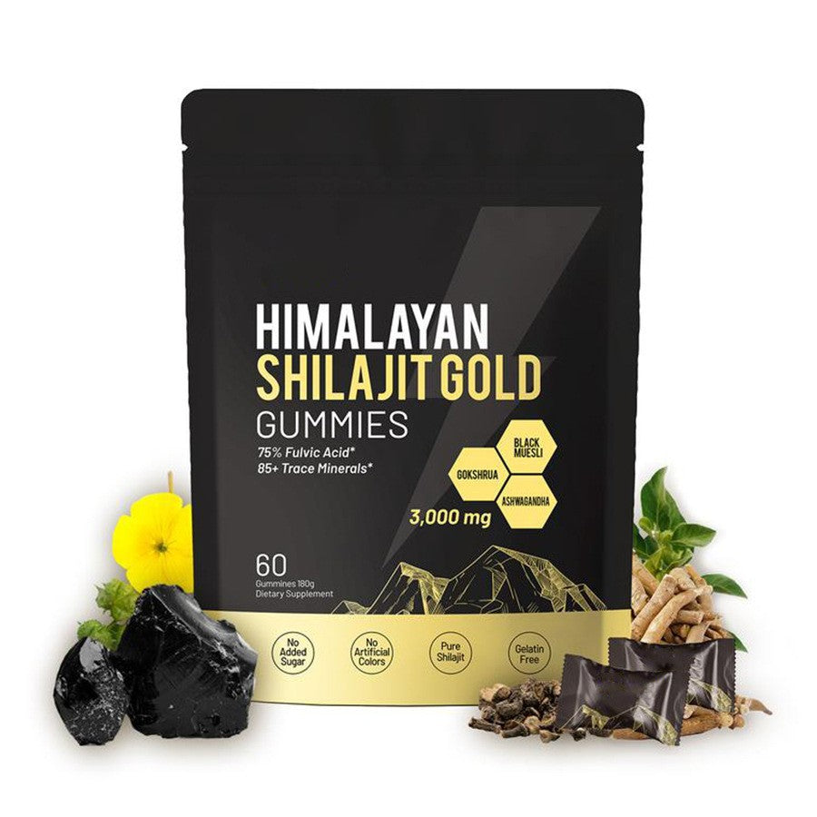 Shilajit Gold Gummies Himalaya | 60 Gomitas | 3000mg | Ashwagandha & Black Seed