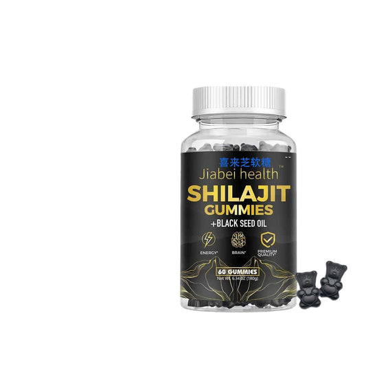 Shilajit Gummies con Aceite de Semilla Negra | 60 Gomitas | Jiabei Health