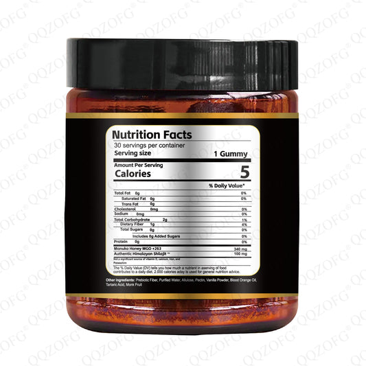 Shilajit Gummies Himalaya | 30 Gomitas | Energía, Memoria y Defensas