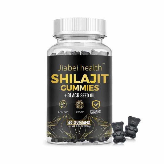 Shilajit Gummies con Aceite de Semilla Negra | 60 Gomitas | Jiabei Health
